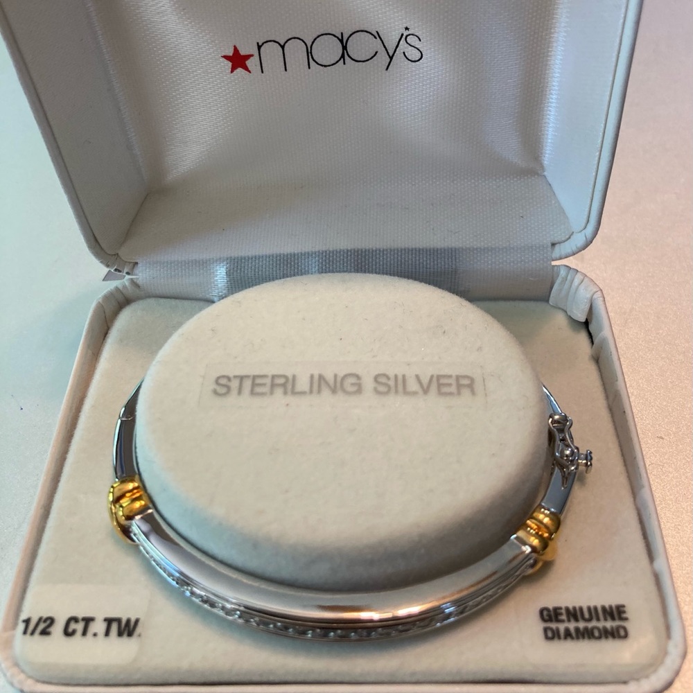 Macy’s Sterling Silver Diamond Bracelet 1/2 ct. tw